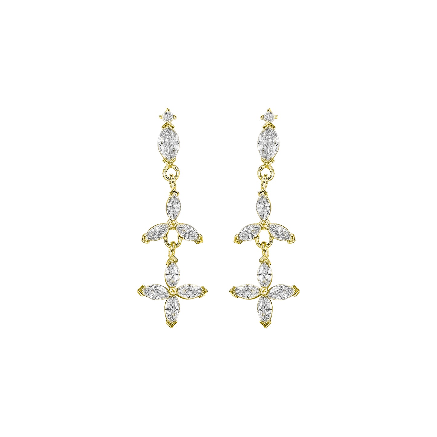 Marquise Stone Dangle Earrings