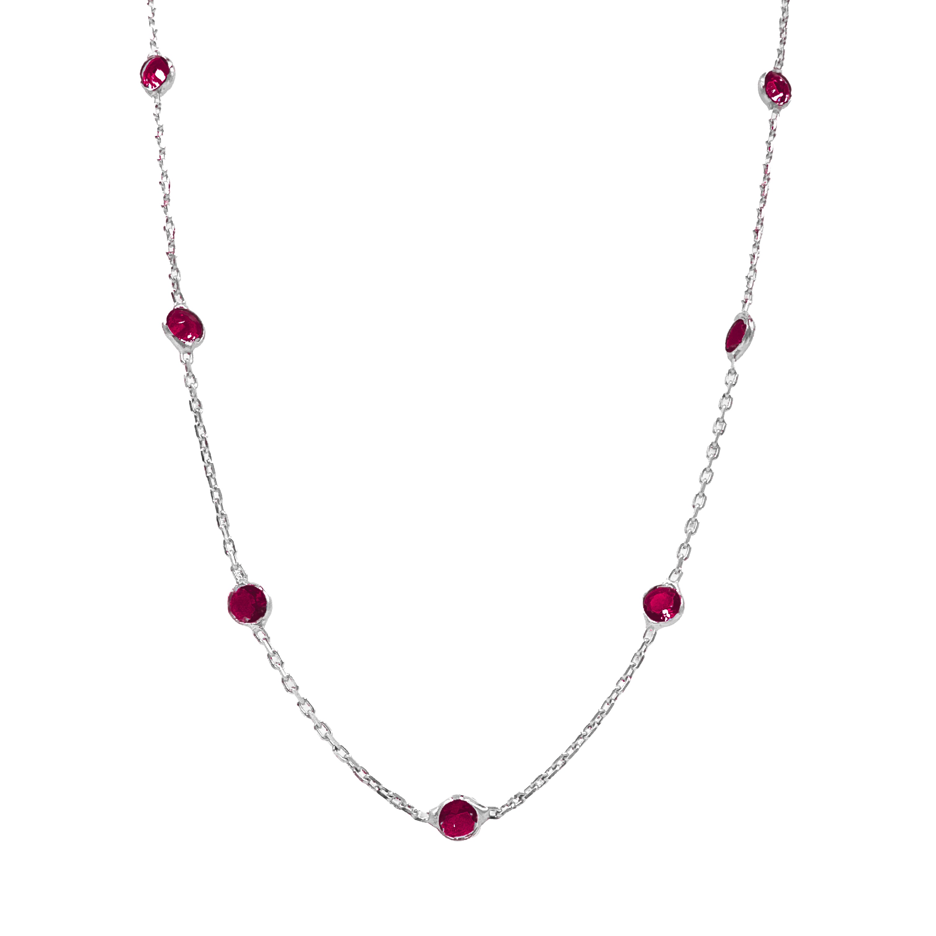 Fuşya Taşlı Designer Zincir