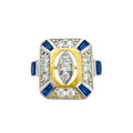 Vintage Colorful Stone Sparrow Ring