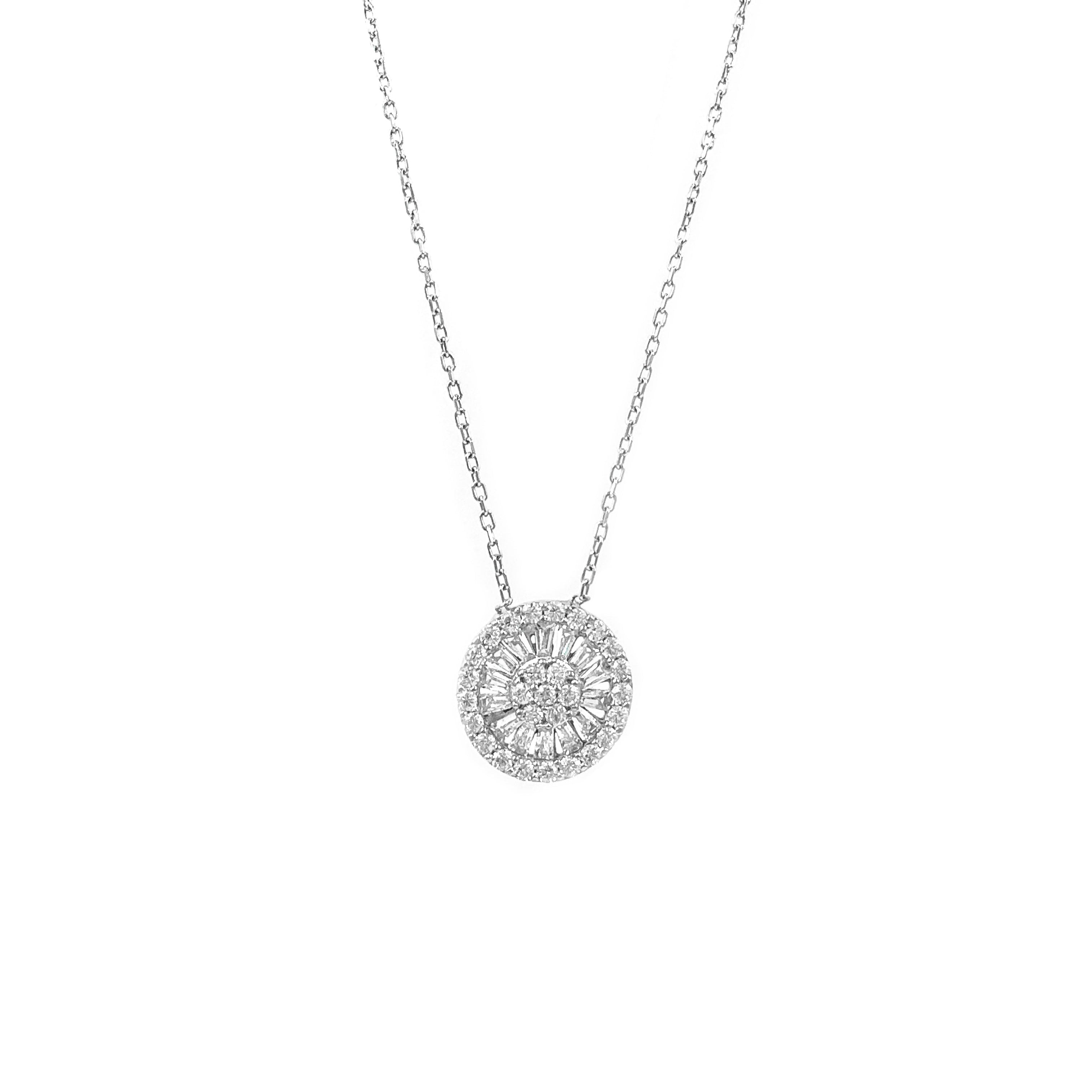 Baget Taşlı Yuvarlak Kolye