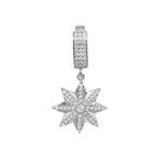 Taşlı Kar Tanesi Kolye Ucu / Charm