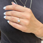 One Carat Moissanite Oval Ring