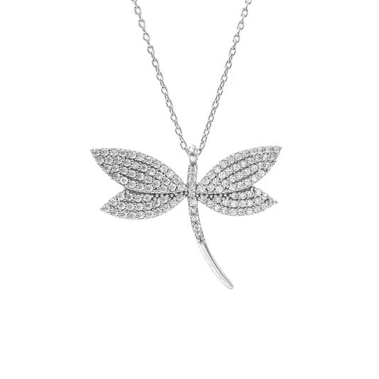 Stone Dragonfly Necklace