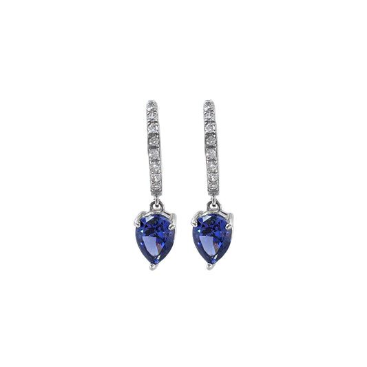 Tanzanite Sallantılı Küpe