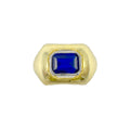 Glorya Ring mit saphirblauem Stein