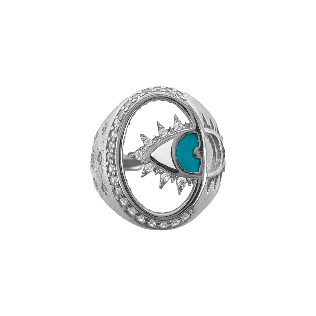 Derry Colorful Enamel Eye Ring