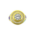 Ring mit bunten Emaille-Steinen