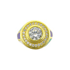 Ring mit bunten Emaille-Steinen