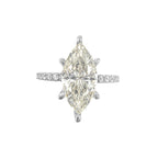 G-Color Yanları Taşlı Markiz Yüzük