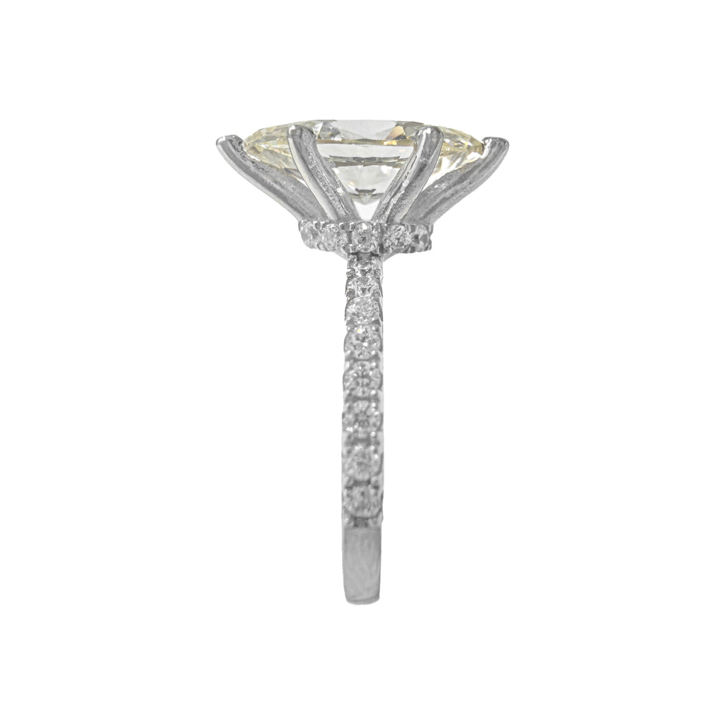 G-Color Yanları Taşlı Markiz Yüzük