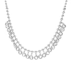 Halskette mit Top-Kette, Pendel und runden Steinen
