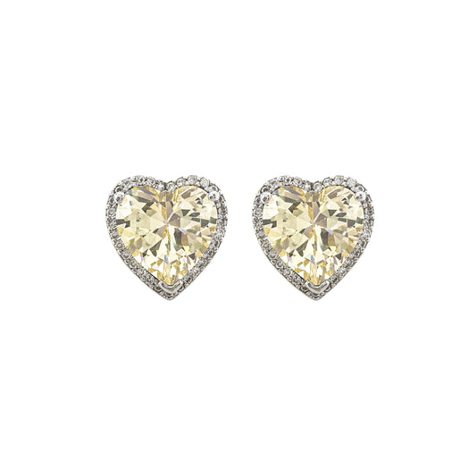 Yellow Heart Earring