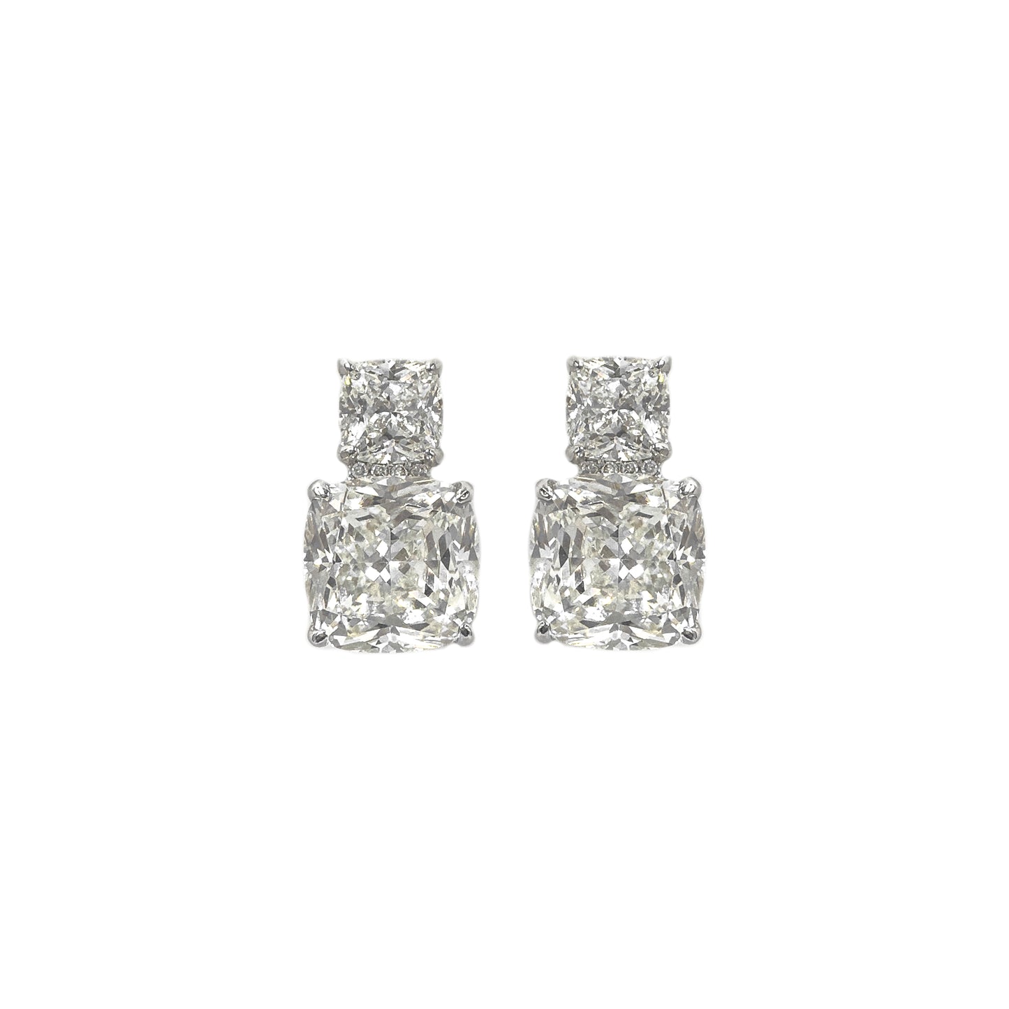 Square Stone Moissanite Earrings