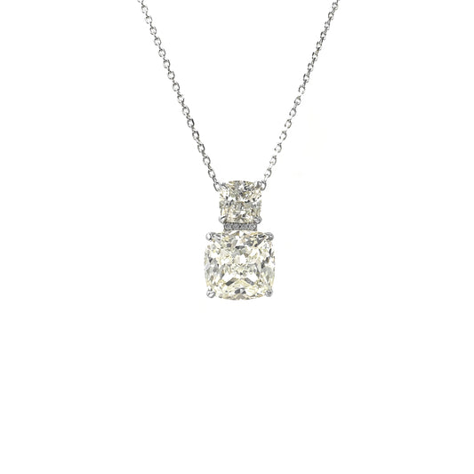 Square Mount Moissanite Necklace