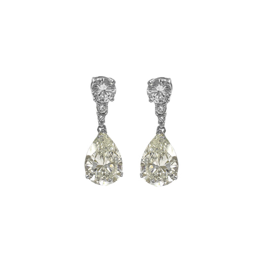 Moissanite Stone Pin Earrings