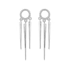 Trio Taşlı Çubuk Küpe