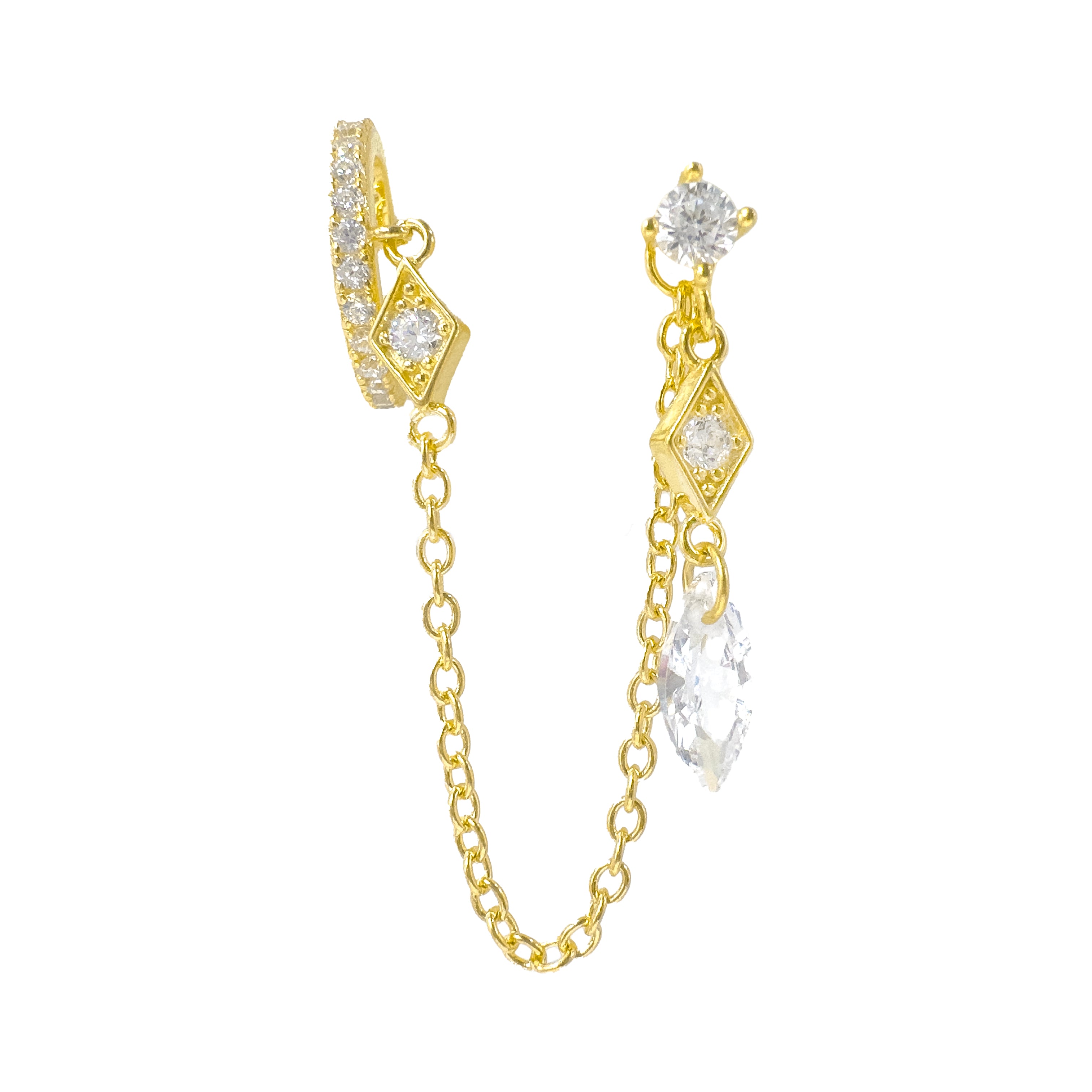 Emma Chain Drop Küpe