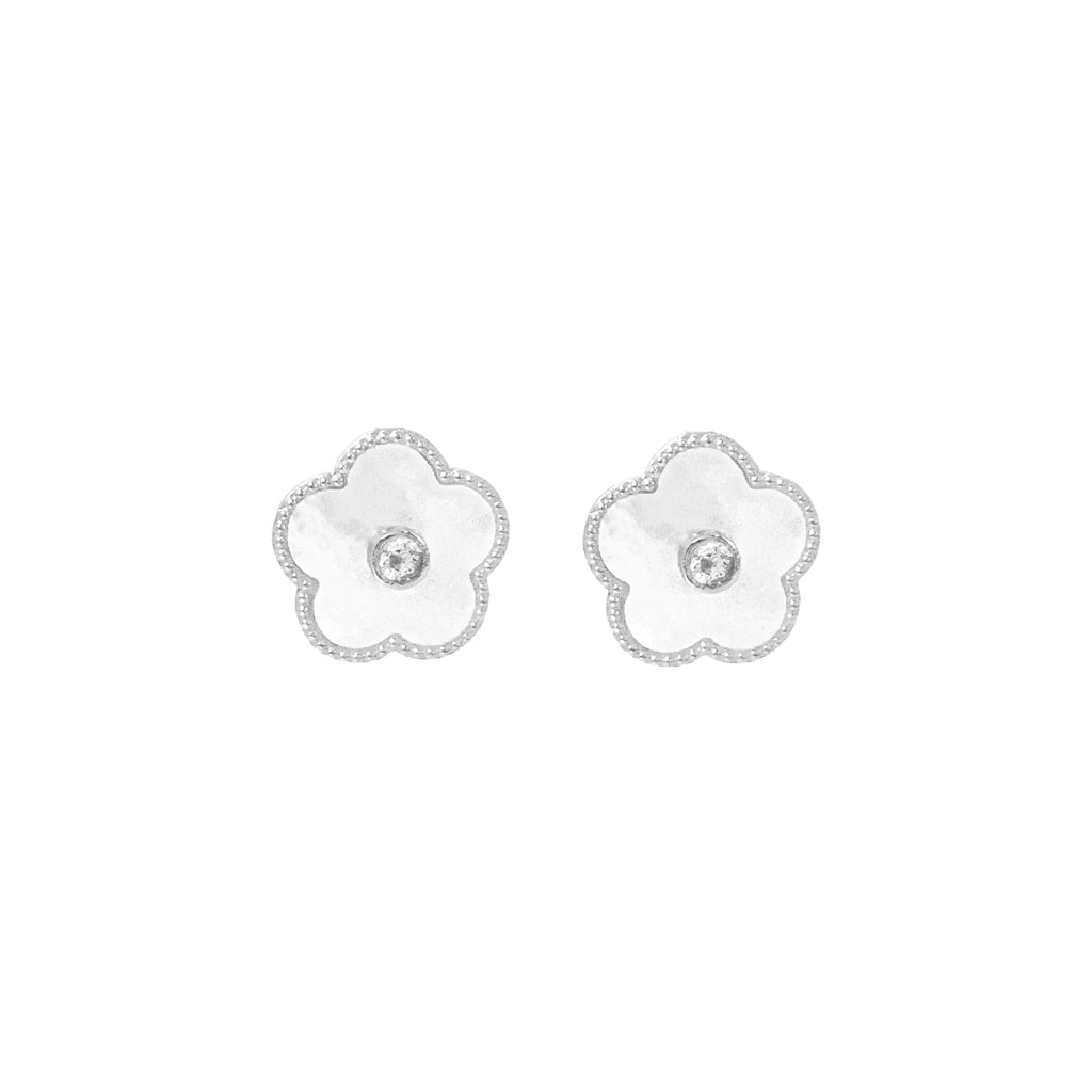 Mother of Pearl Clover Earrings