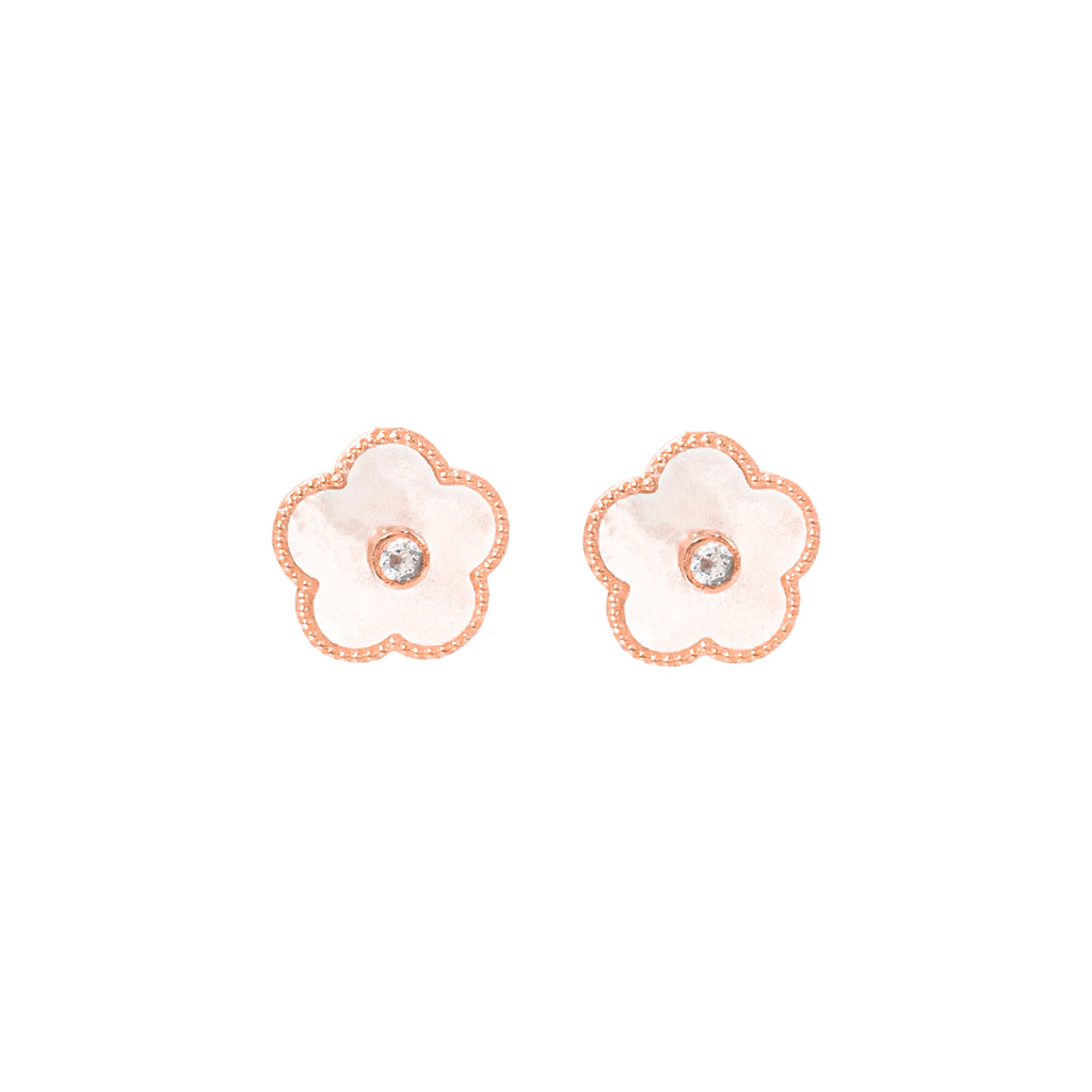 Mother of Pearl Clover Earrings