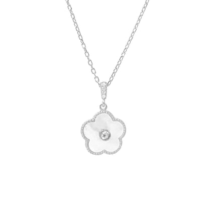 Mother of Pearl Stone Clover Necklace