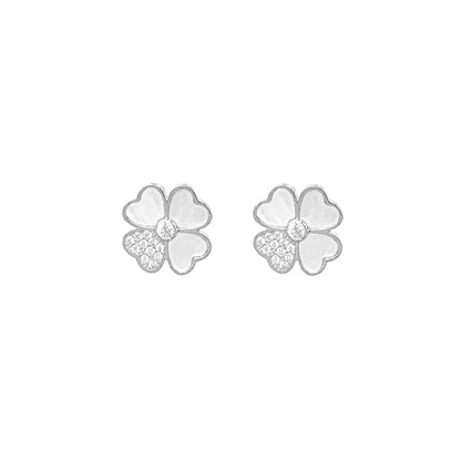 Stone Clover Earrings