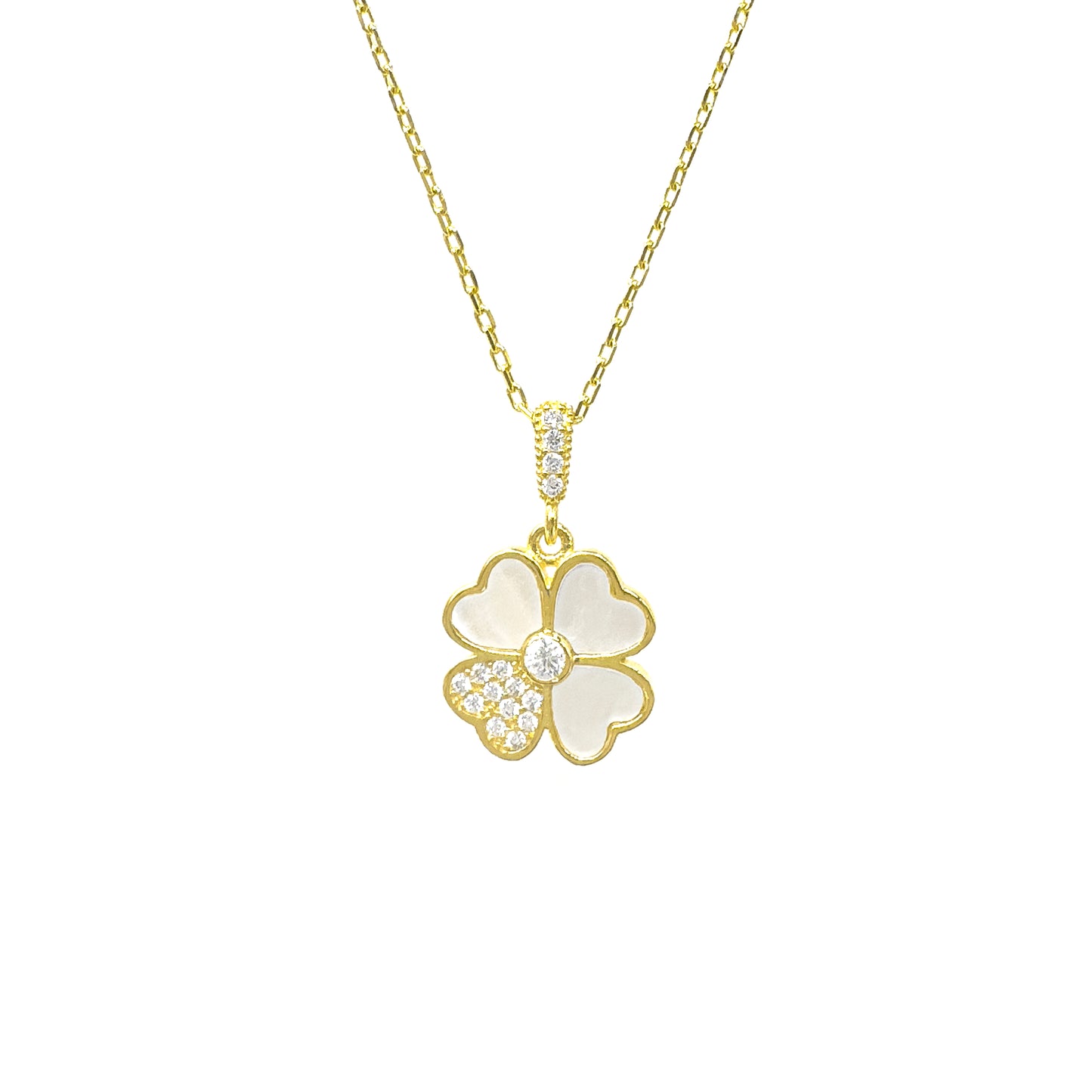 Stone Clover Necklace