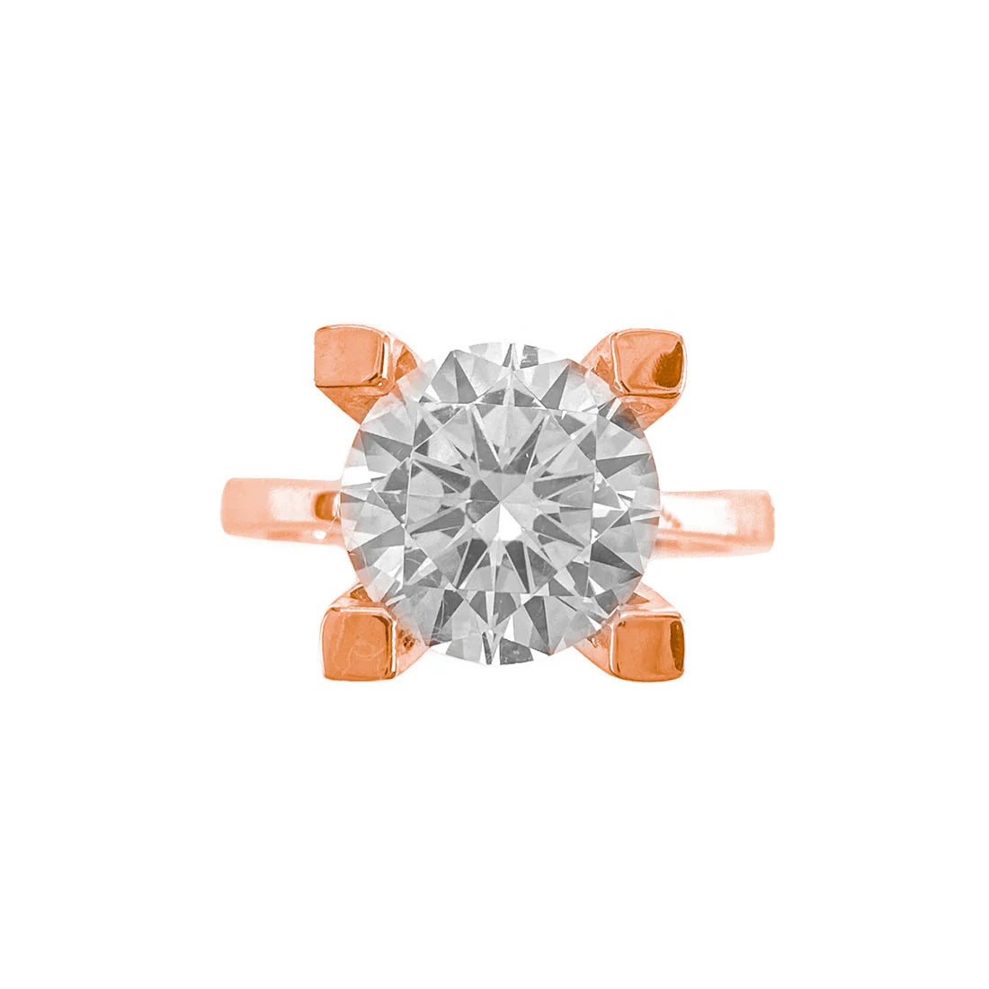 Üç Karat Mozanit Tektaş Yüzük