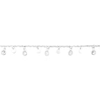 Fußkettchen mit baumelndem Stein und Pailletten