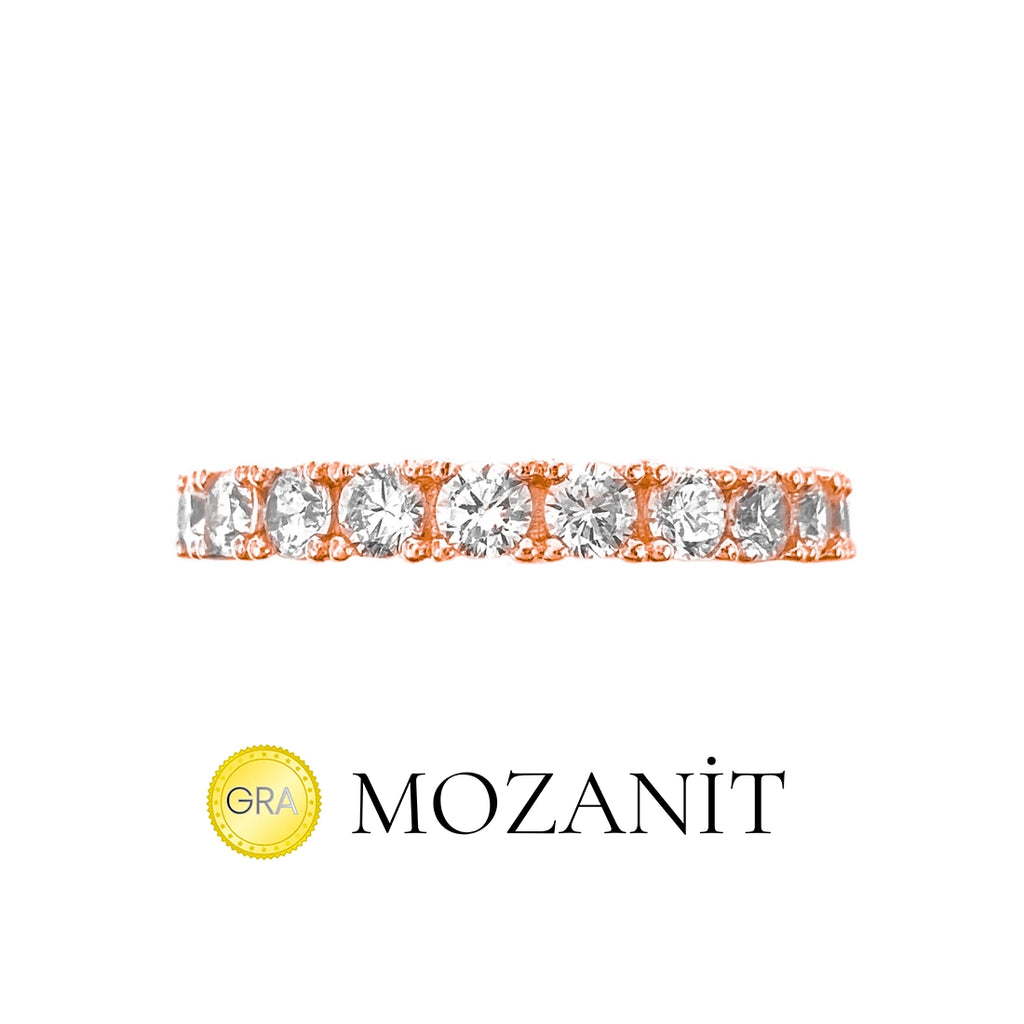 Small Stone Moissanite Eternity Ring