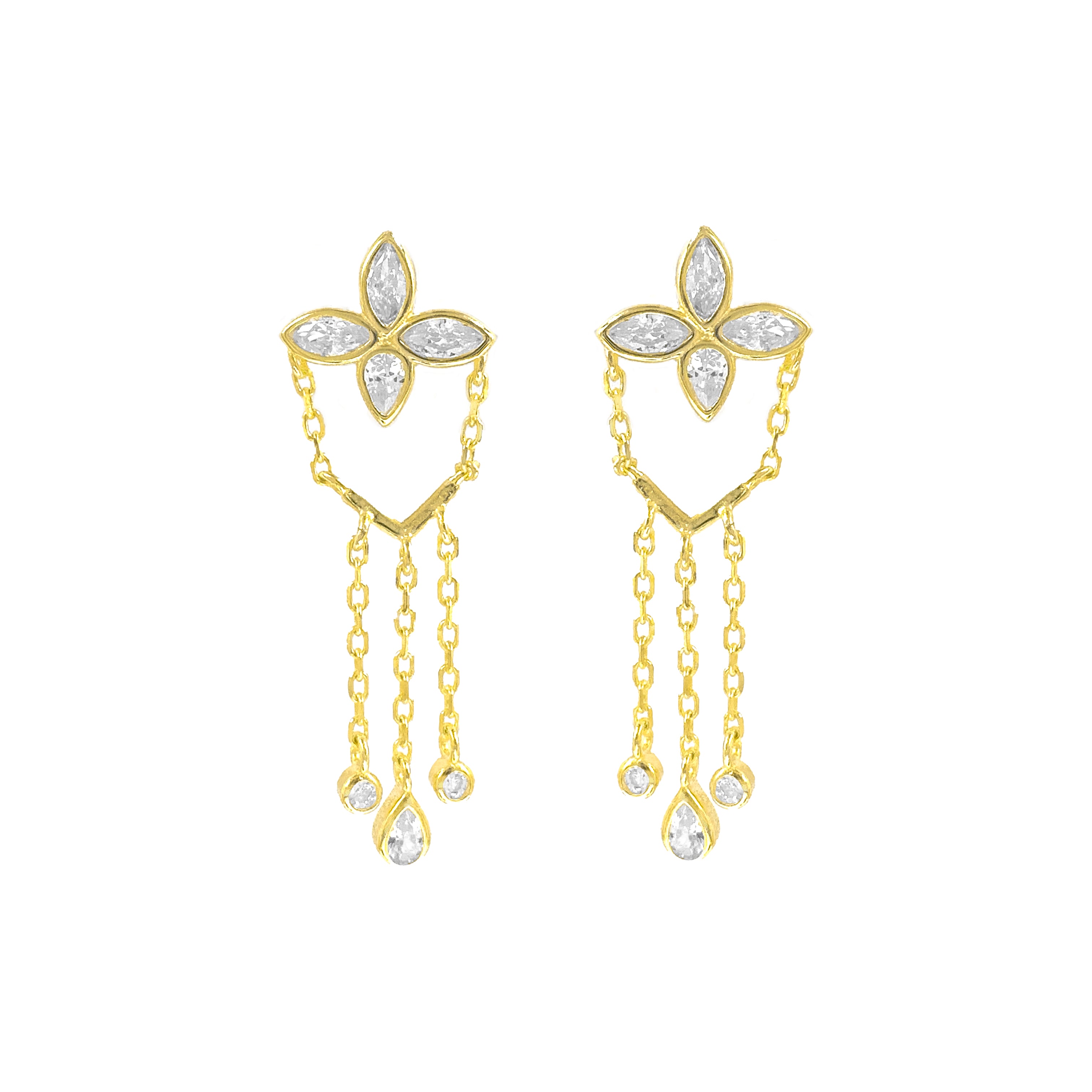 Markiz Design Trio Sallantılı Küpe