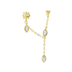 Göz Detay Zincir Damla Taş Sallantılı Küpe