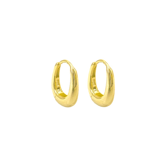 Small Pear Hoop Earrings