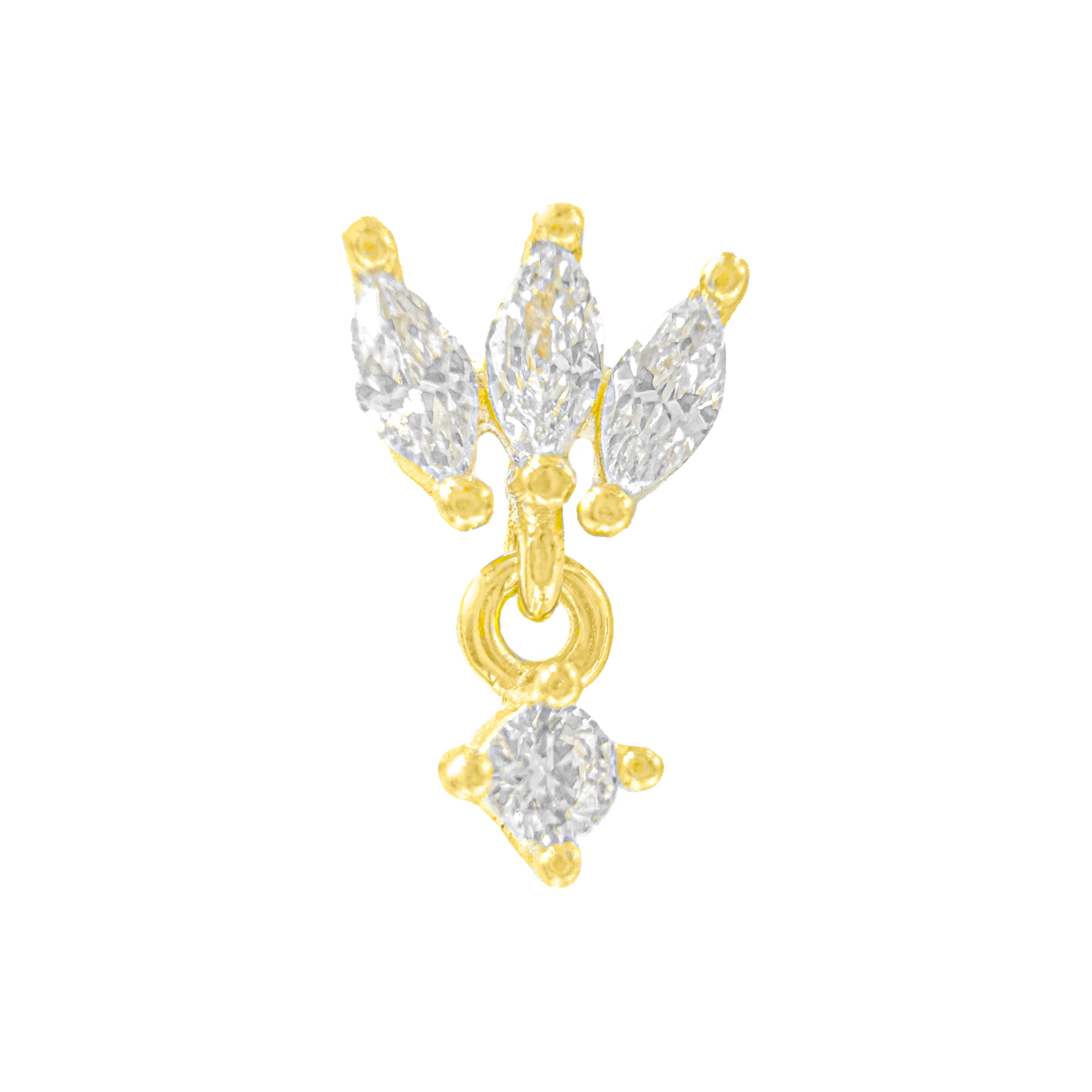 Markiz Taşlı Sallantılı Piercing