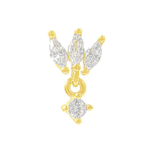 Markiz Taşlı Sallantılı Piercing