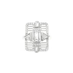 Vintage Dreieck-Stein-Ring