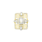 Vintage Dreieck-Stein-Ring
