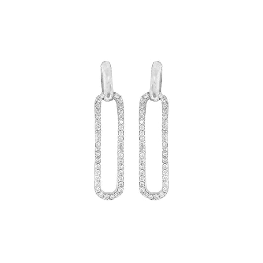 Stone Paperclip Earring