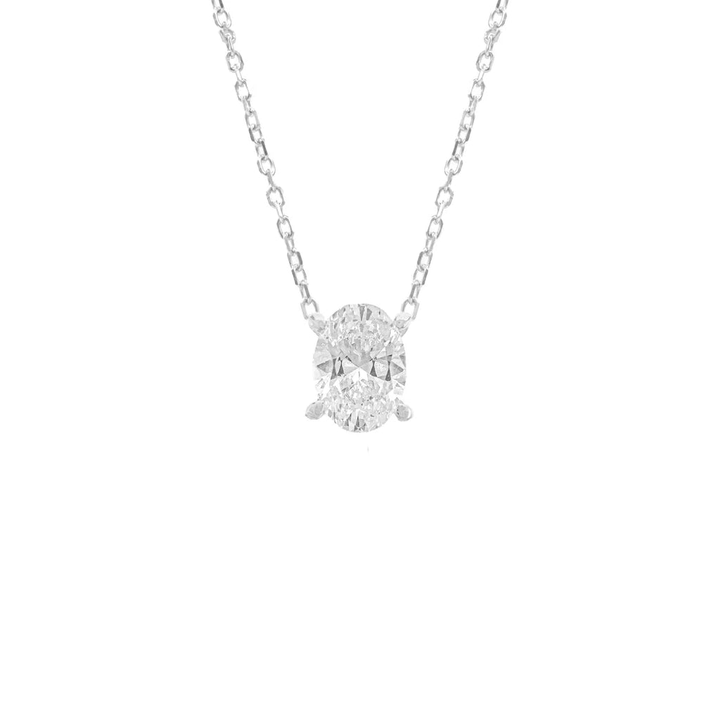 Bir Karat Mozanit Oval Kolye