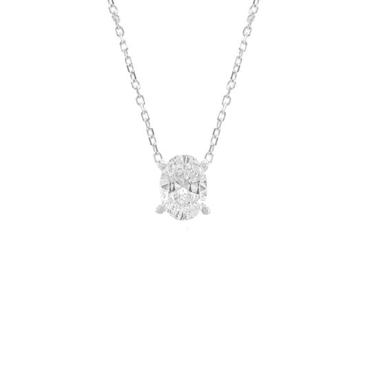 Bir Karat Mozanit Oval Kolye