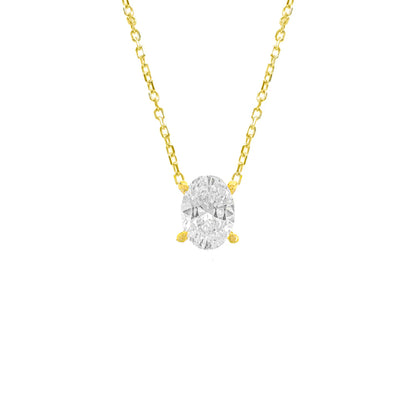 Bir Karat Mozanit Oval Kolye