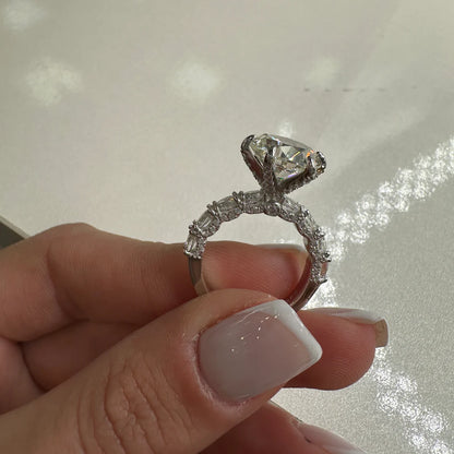 14K Tasarım Mozanit Tektaş Yüzük