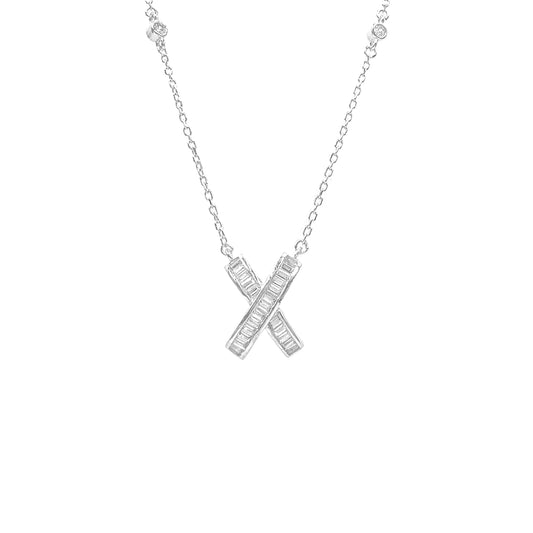 Cross Baguette Necklace