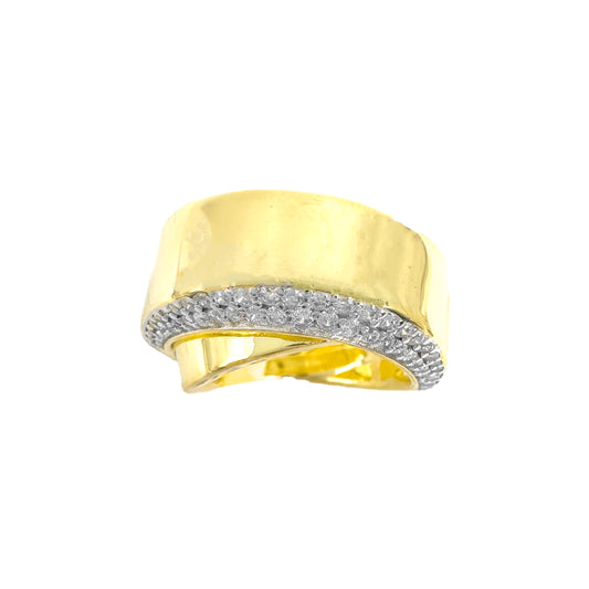 Modern Ring with Row Stone