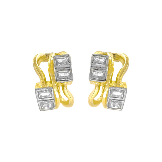 Santa Square Stone Detail Earring