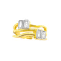 Winziger Baguette-Stein-Ring