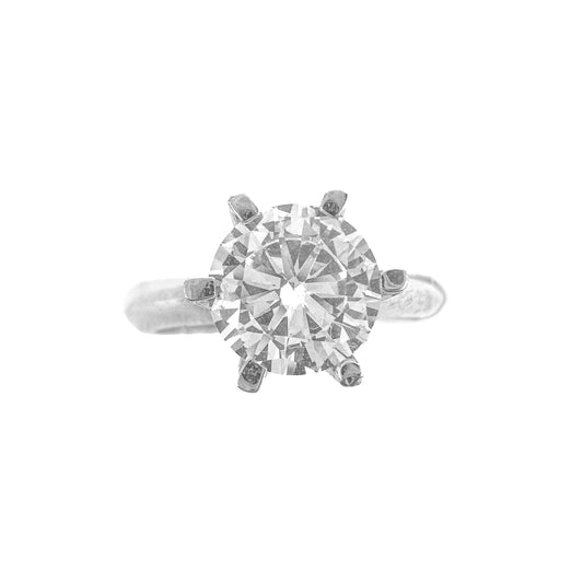 Two Carat Six Prong Solitaire Ring