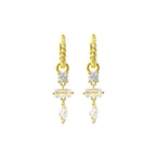 Taşlı Burgu Halka Küpe