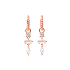 Taşlı Burgu Halka Küpe