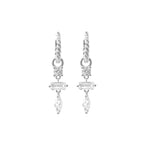 Taşlı Burgu Halka Küpe