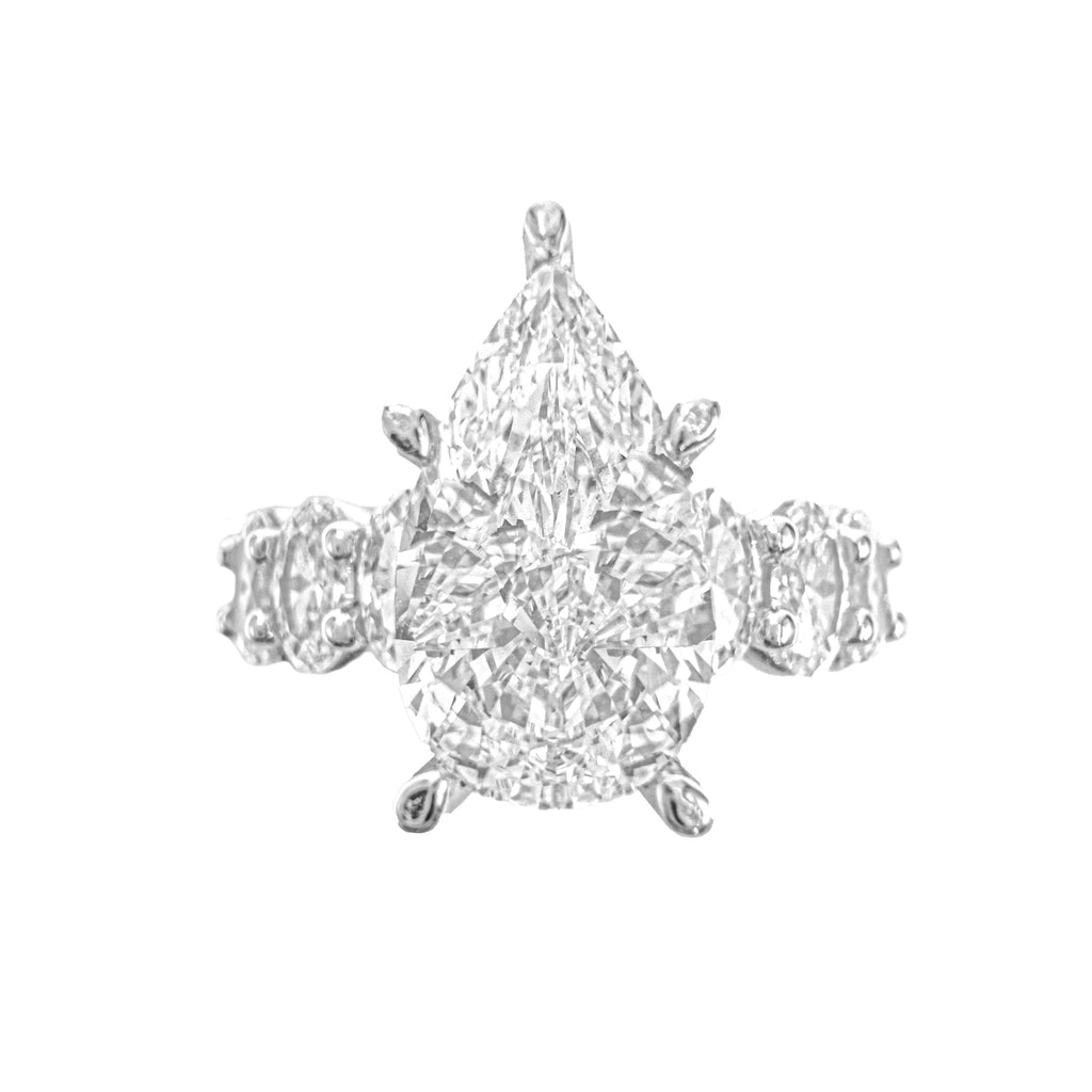 Kolu Oval Taşlı Damla Mozanit Yüzük